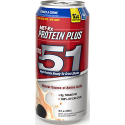 MET-RX Protein Plus RTD 51 - Cookies & Creme - 12 Bottles - 00786560151764