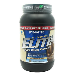 Dymatize All Natural Elite Whey Protein Isolate - Rich Chocolate - 2 lb - 705016433315