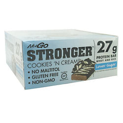 NuGo Nutrition NuGo Stronger - Cookies N Cream - 12 Bars - 691535705029