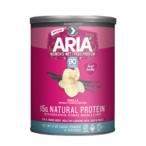 Designer Protein Aria Womens Wellness Protein - Vanilla - 12 oz - 844334000820