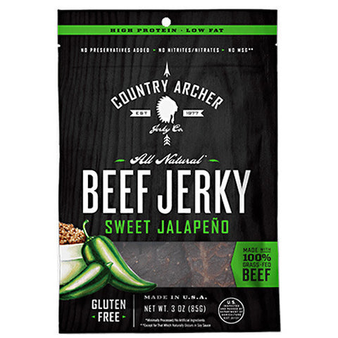 Country Archer Sweet Jalapeno Beef Jerky - Sweet Jalapeno - 3 oz - 853016002083