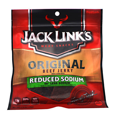 Jack Links Reduced Sodium Beef Jerky - Origional - 2.6 oz - 017082877123