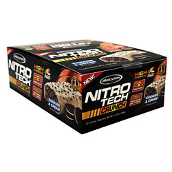 MuscleTech Nitro Tech Crunch - Cookies & Cream - 12 Bars - 631656560794