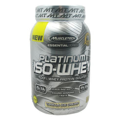 MuscleTech Essential Series 100% Platinum Iso-Whey - Vanilla Ice Cream - 1.79 lb - 631656705447